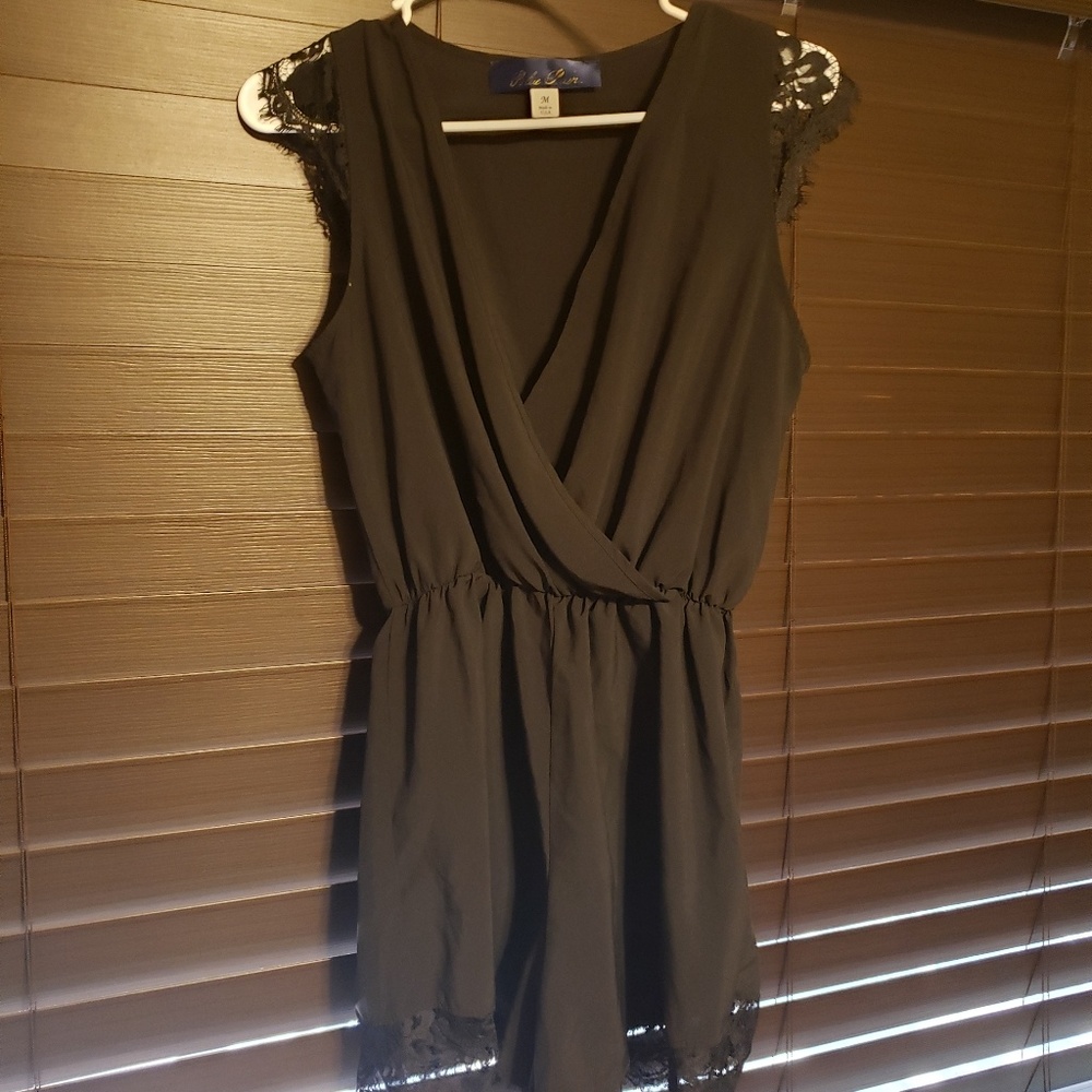 Francesca's Black lace romper